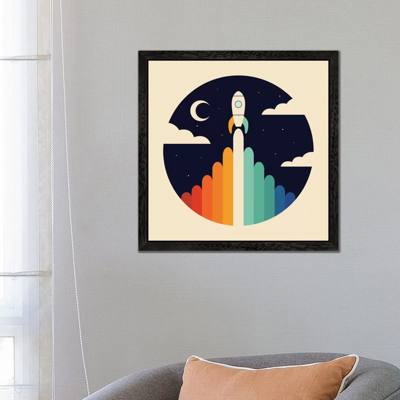 Up by Andy Westface - Print on Canvas, Black Framed, 66.04 cm H x 66.04 cm W