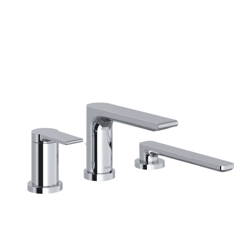 Garniture de robinet de baignoire à pression équilibrée à 3 trous Fresk, Chrome