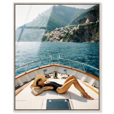 «Golden Meridian II», reproduction d'art acrylique encadrée par Notoriart, cadre argenté, H 25 po x l 21 po