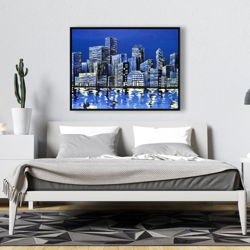 " City In Blue " on, H 36 po x l 48 po