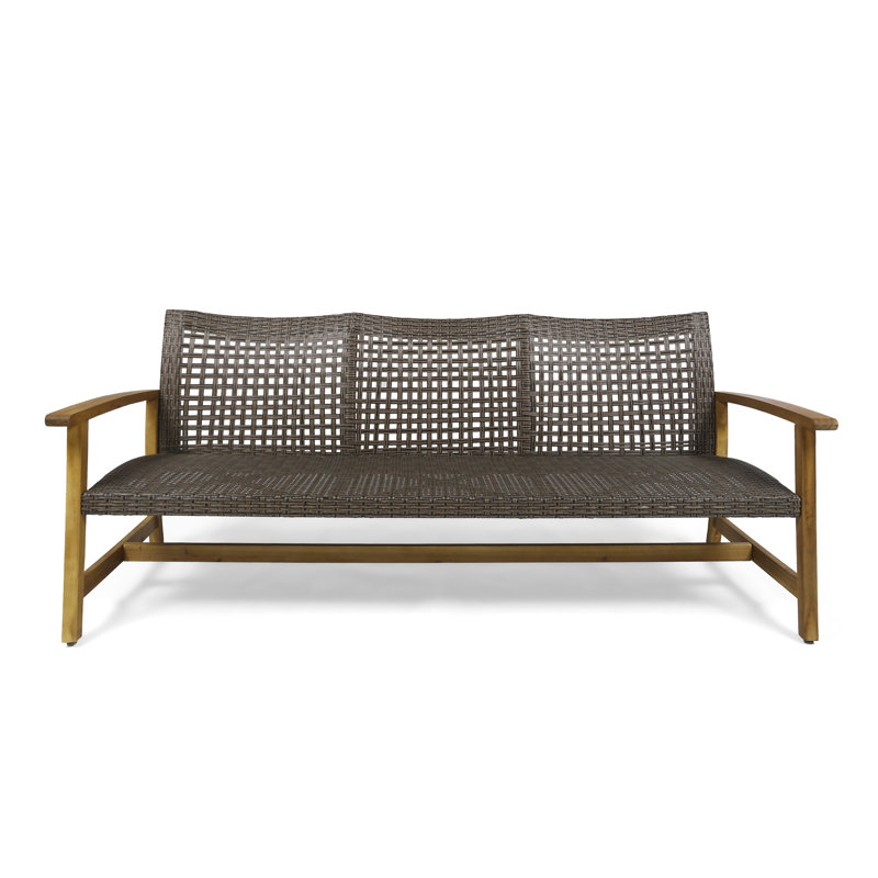 For Backyard - Wood Frame And 3 Seater Space Patio With Style, Gray