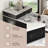 59.5" Kitchen Island With Extendable Dining Table, 2 Drawers, Power Outlet, Double-Sided Storage-2143110231