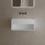 Lavabo mural rectangulaire à surface solide 24 po x 18 po Monblari - blanc mat-130969303-131363248