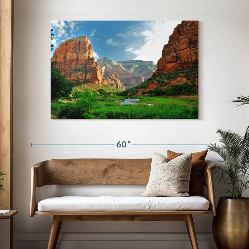 Canyons du parc national Alvord Zion, H 32 po x l 48 po