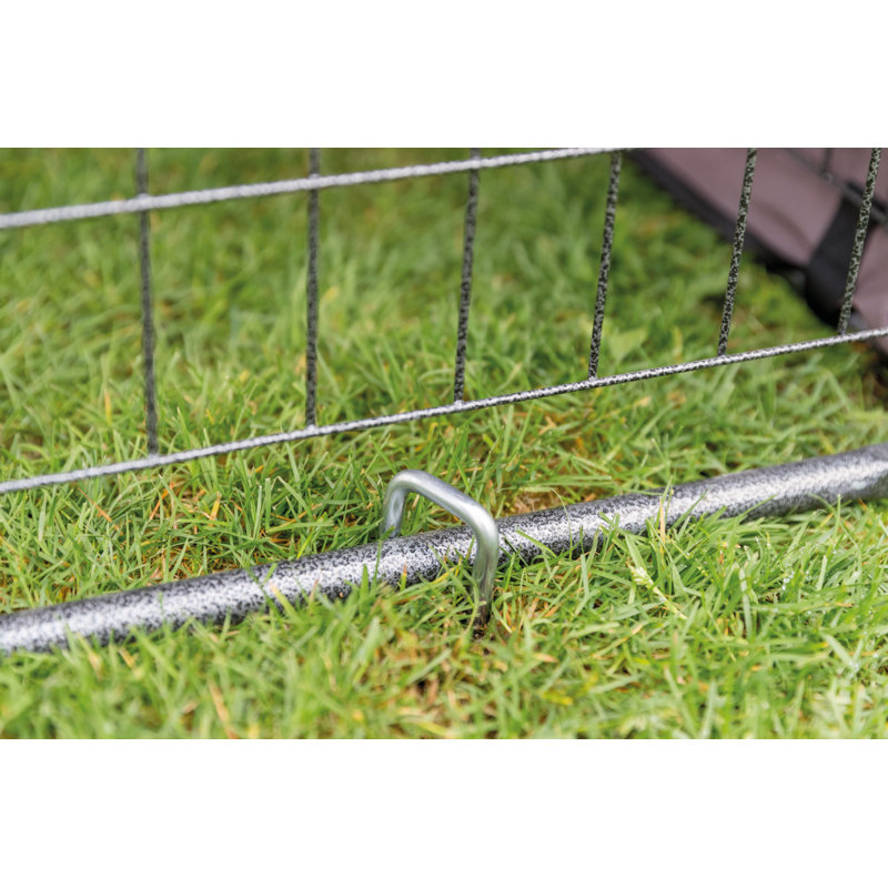 TRIXIE Deluxe Kennel Heavy Duty Steel Ground Stakes, Twist, 3 pc