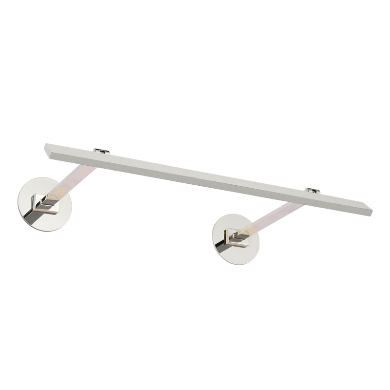 Botto LED Wall Mounted, 1.4" H x 18" W x 9.6" D, Polished Nickel