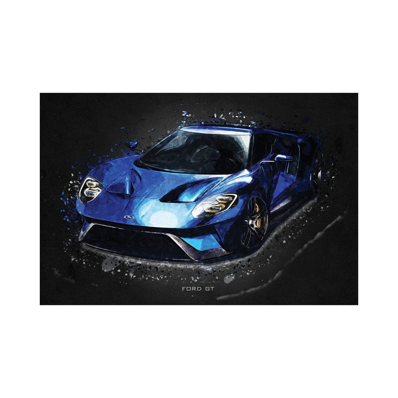Ford GT by Gab Fernando - Wrapped Canvas Print, 101.6 cm H x 66.04 cm W x 1.91 cm D