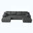 130" U-Shaped Modular Sectional Sofa with Chaise