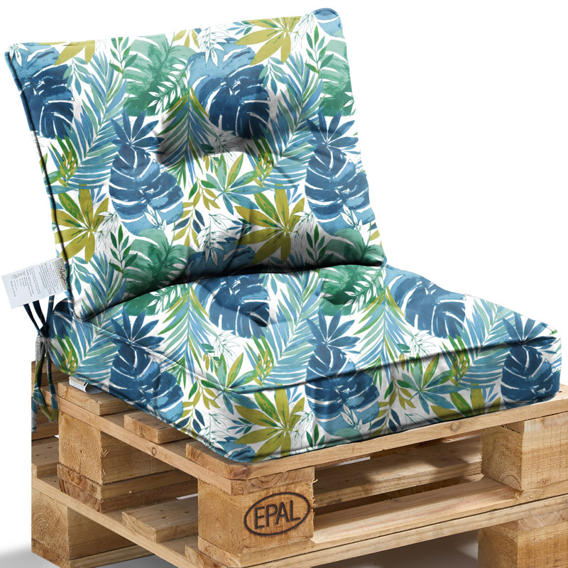  Outdoor Chair Cushions Set 20"X20"X4",16"X20"X5",All-Weather Patio Furniture Cushions With High Resilience Foam, Indoor Outdoor Seat & Back Cushion For Patio, Garden, Sunroom,Pattern