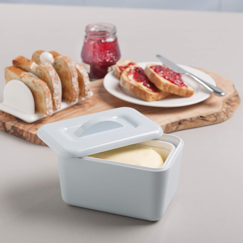 Zeal Melamine Butter Dish, Duck Egg Blue