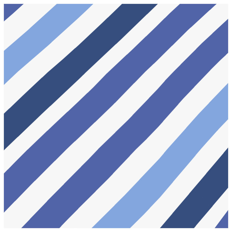 Coussins décoratifs bleus à rayures diagonales, 18 x 18 pouces