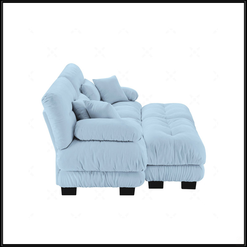 Cloud Couch Sleeper Sofa, Blue