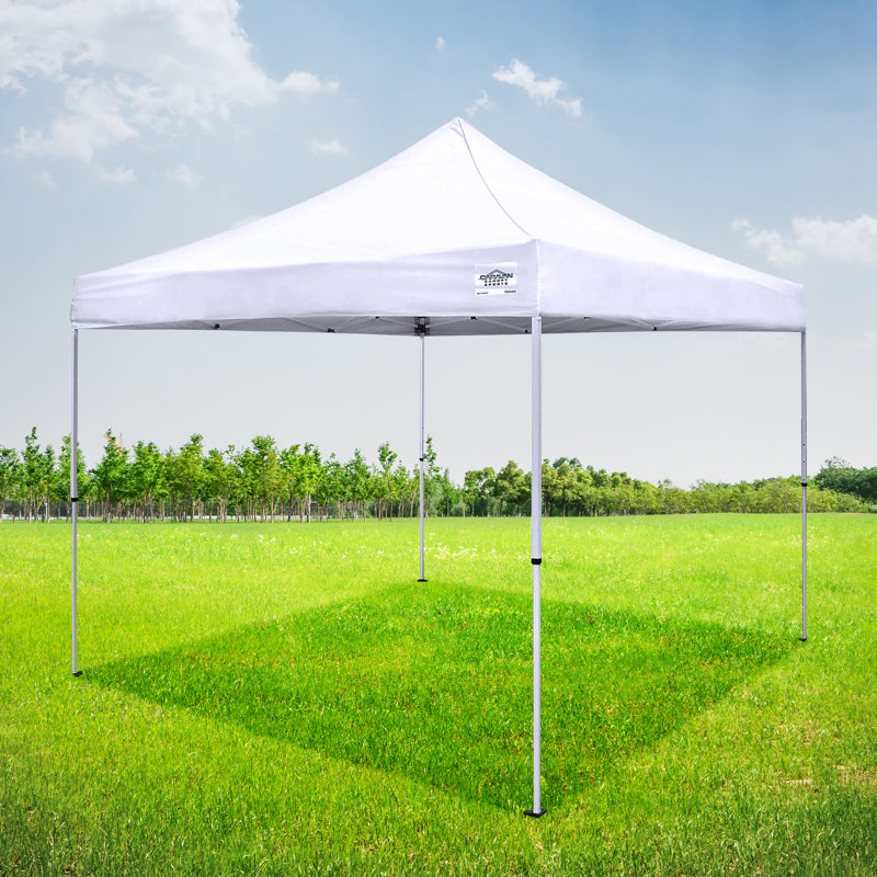 120'' W x 120'' D Pop-Up Canopy, 123" H x 144" W x 144" D, White