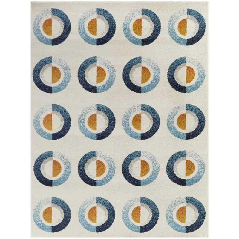 Tapis crème Johirul Curie, Rectangle 7 pi 10 po x 10 pi