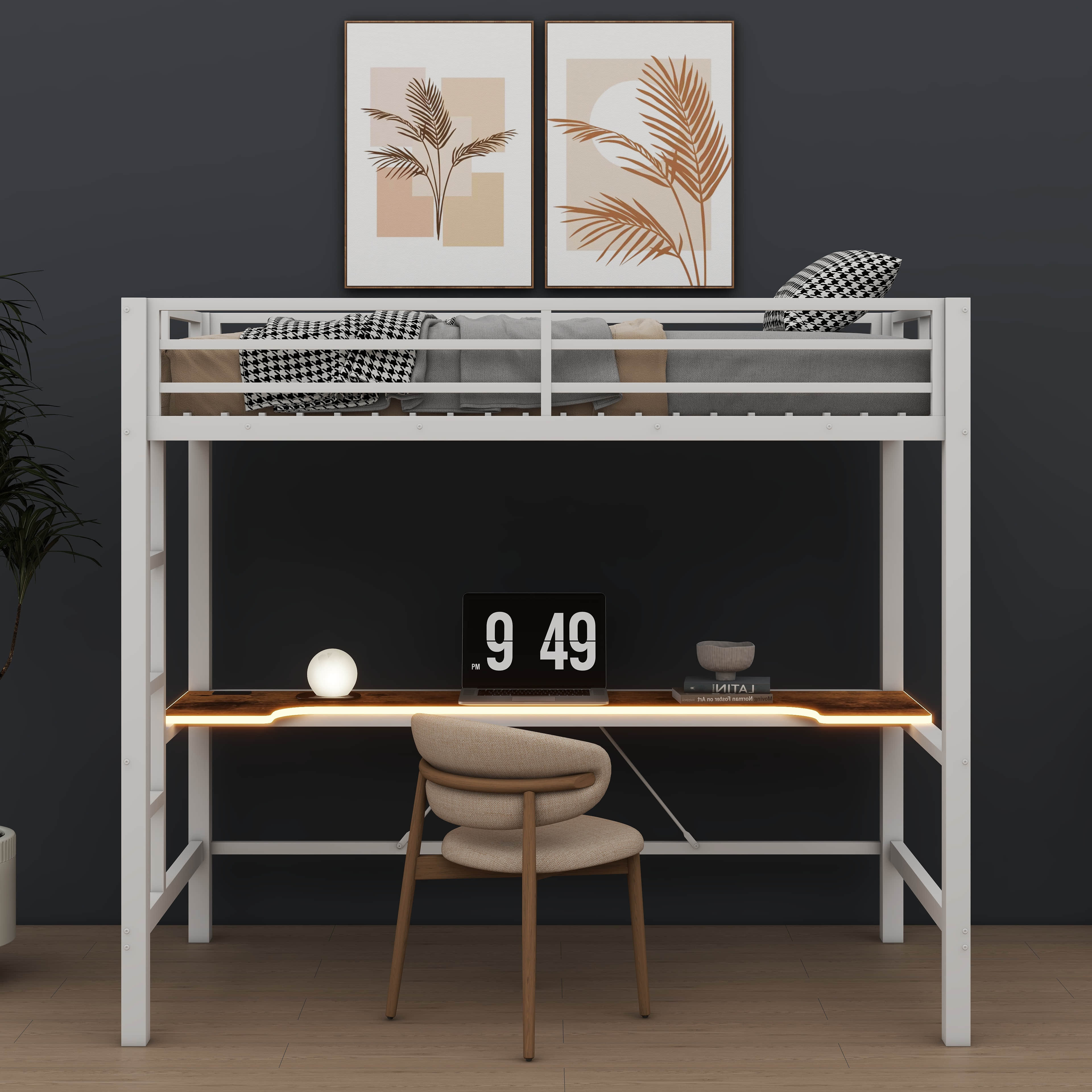 Lit Sureleve Avec Bureau
