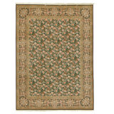 Hand Knotted Wool Area Rug in Black