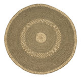Albury Bamboo Slat / Seagrass Geometric Area Rug in Brown