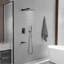Baignoire à 1 jet et poignée simple 12 po Robinet de douche 2,5 GPM avec haute pression (valve incluse)-108739170