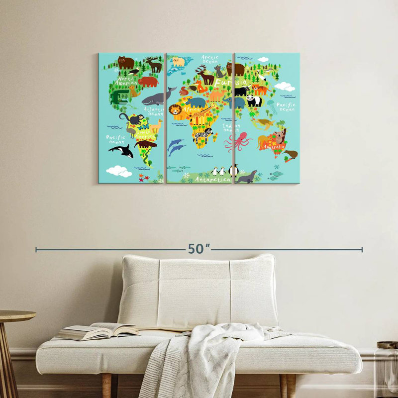 Carte du monde Aliaz Kids Haven, H 24 po x l 38 po