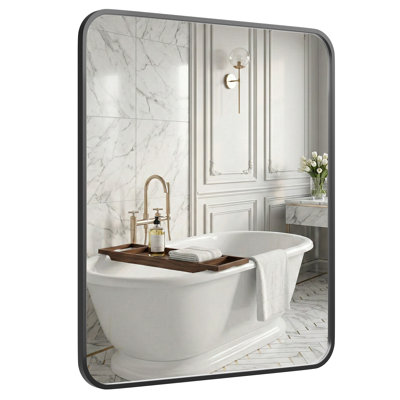 Modern Metal Frame Bathroom Mirror