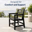 Ensemble de chaises de patio noires en PEHD toutes saisons avec accoudoirs Harborview-1403088207
