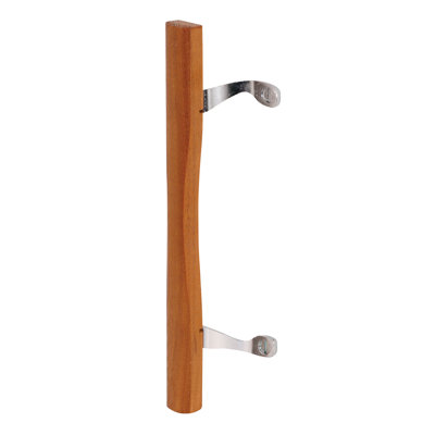 Sliding Patio Door Wood Pull, Chrome Plated Brackets (Single Pack)