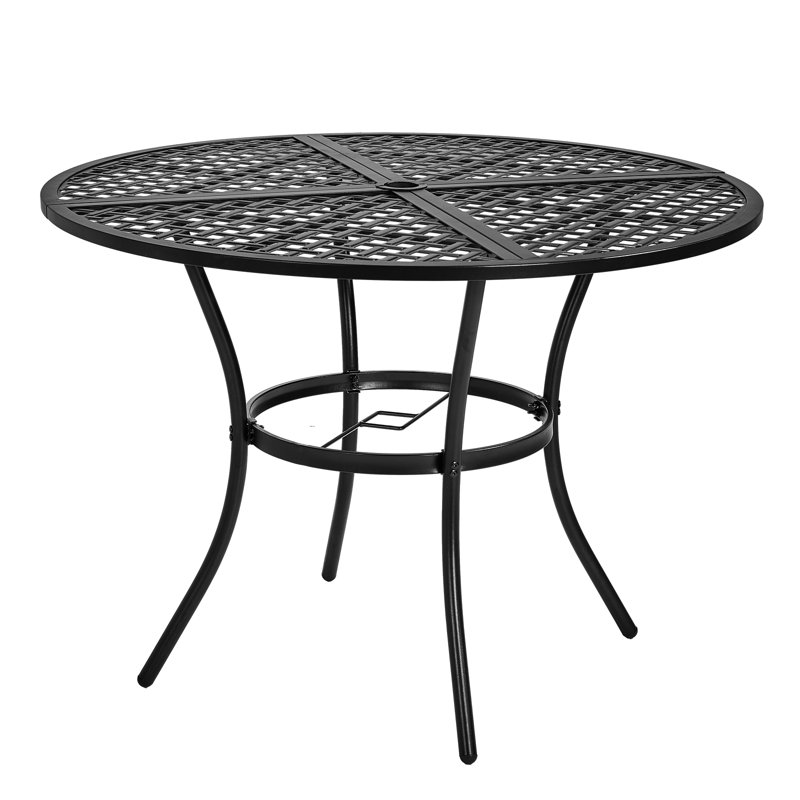 Table de patio ronde en métal