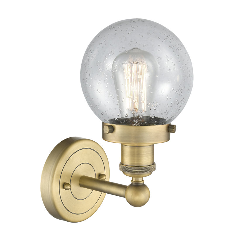 Chickamauga Armed Sconce, Seedy, Brushed Brass
