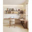 Bureau moderne en L en bois massif avec armoire moderne-347878501