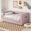 Lit de jour simple rembourré en velours capitonné avec couchette-565133191