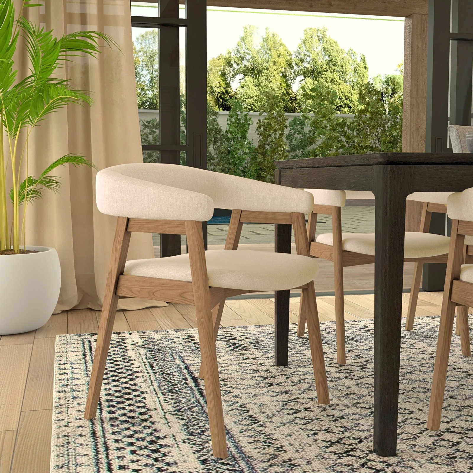 Darcey Dining Armchair, Natural