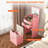 3-in-1 Multifunctional Dressing Table & Stool Set, 3-Color Lighting Modes, HD Mirror, 2 Sliding Drawers & Hidden Storage Stool-1919697043
