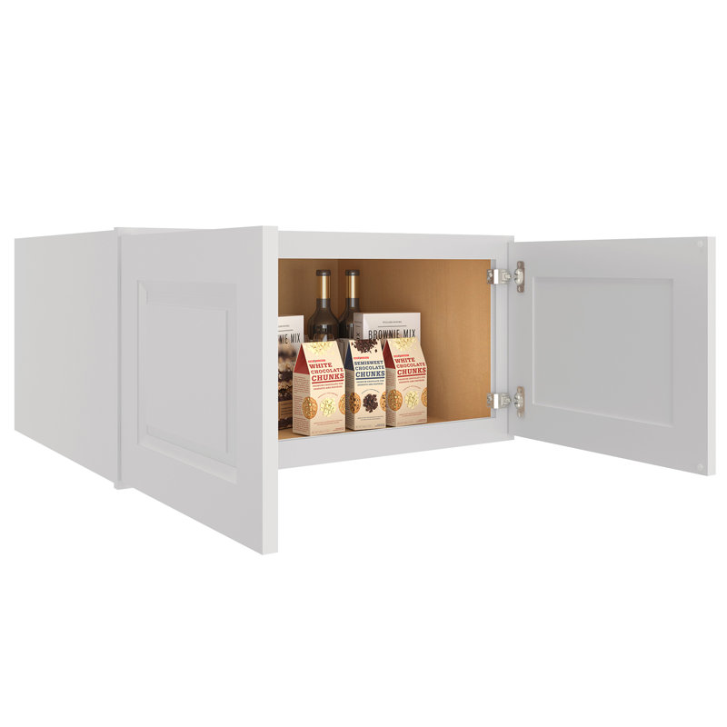 Armoire murale standard en contreplaqué, H 15 po x l 30 po x P 24 po, Style Shaker gris anthracite