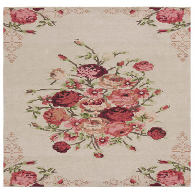 Mehvish Vintage Performance Floral Rug