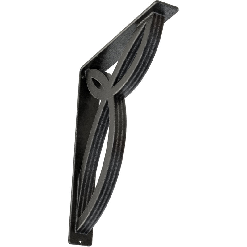 Support en fer forgé Versailles, H 15 po x l 2 po x P 12 po, Étain antique
