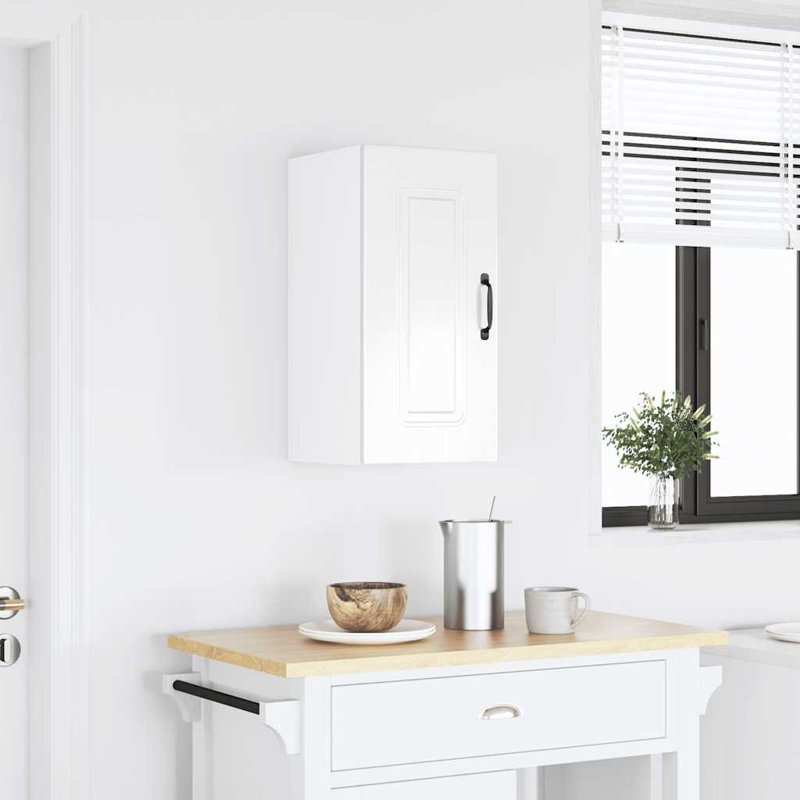Kitchen Wall Cabinet Kalmar Engineered Wood, High Gloss White
