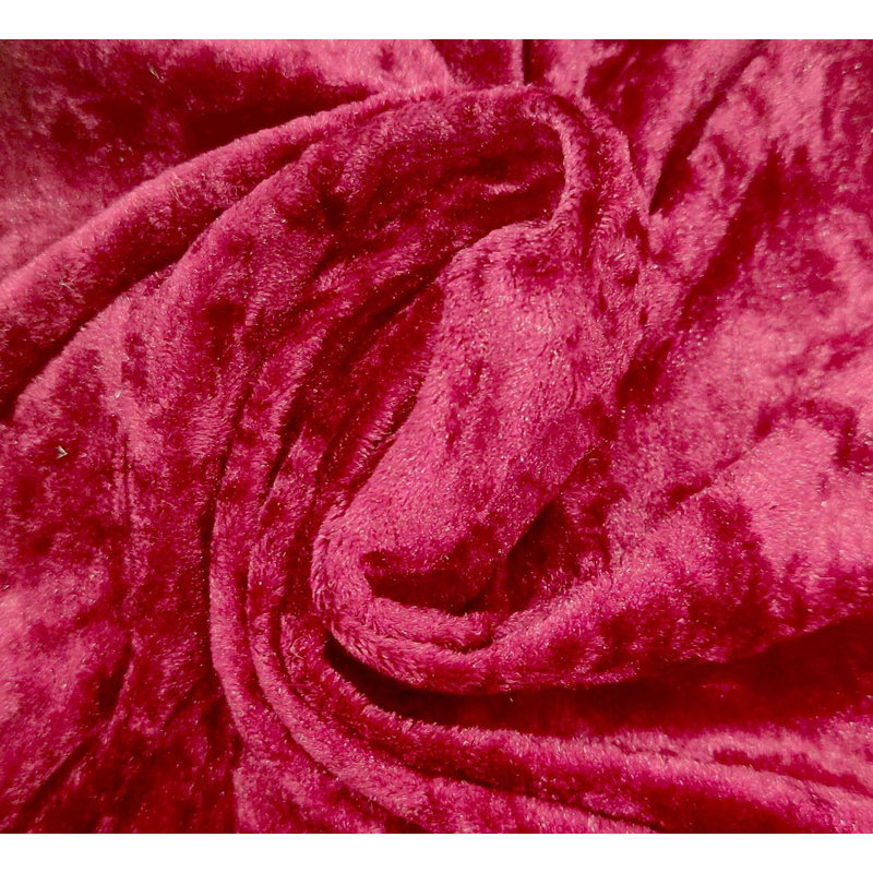 Purple Crushed Velvet Tablecloth 120'''', 108cm W x 108cm L, Wine