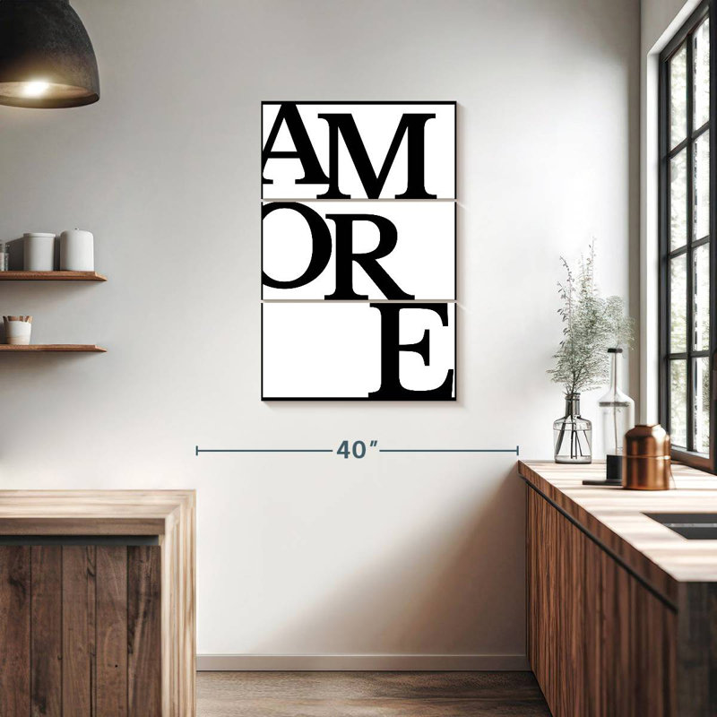 Tergel Amore Typography, 38" H x 24" W