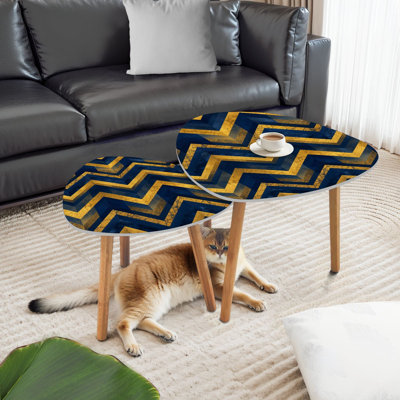 Ensemble de 2 tables basses gigognes Triangle