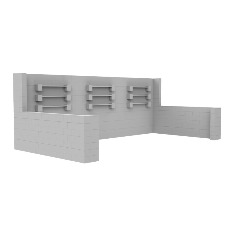 Ensemble de kiosque pour salon Everblock, Gris clair