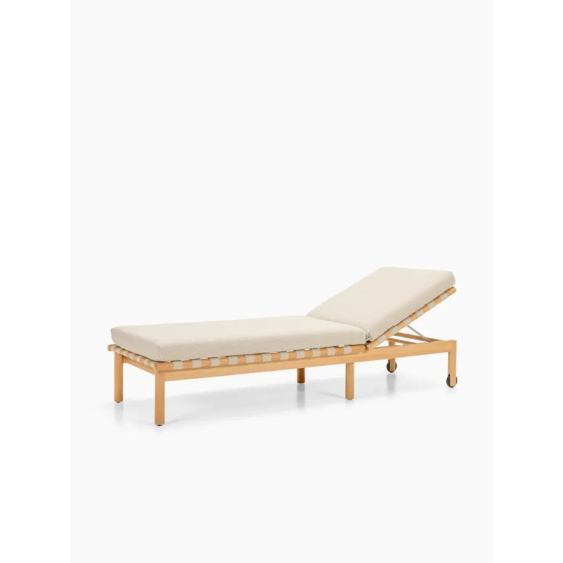 Oda Outdoor Chaise Lounge, Lime White