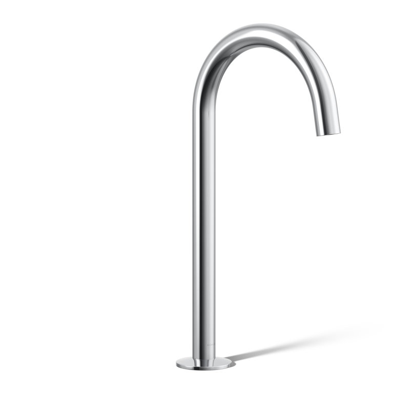 Components Tall Bathroom Sink Spout with Tube Design, Polished Chrome