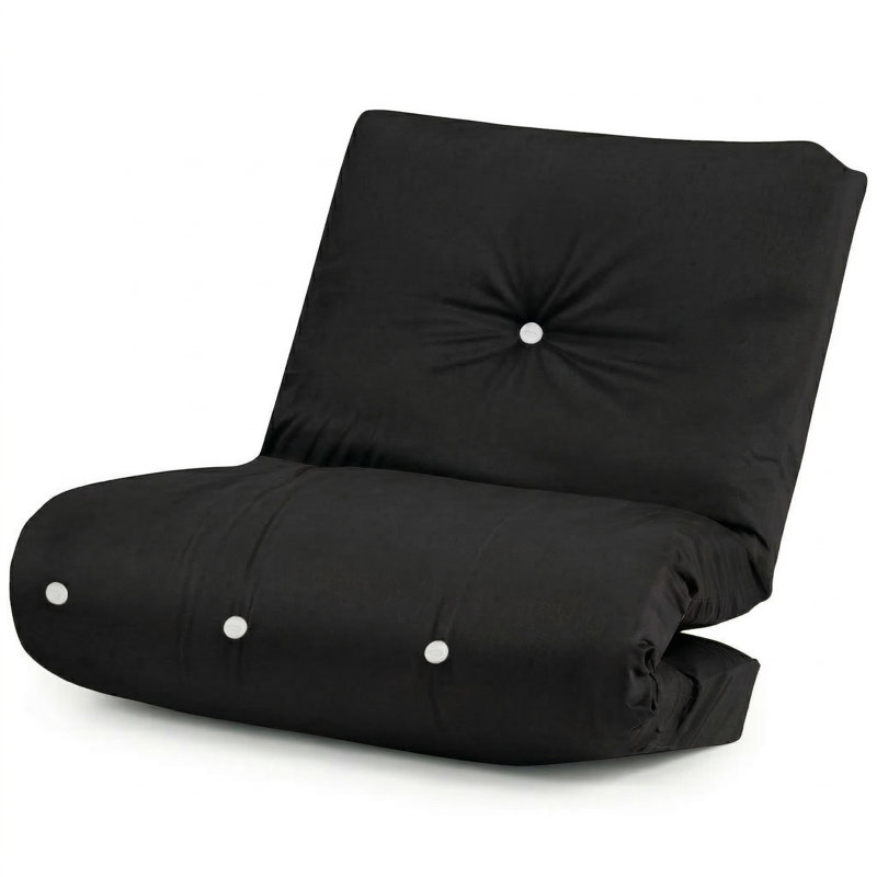 15cm Futon Mattress Futon  Mattress, Black, Small Single (2'6)