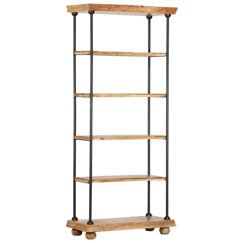 Gorby 180cm H Solid Wood Etagere Bookcase, 180cm H x 80cm W x 35cm D