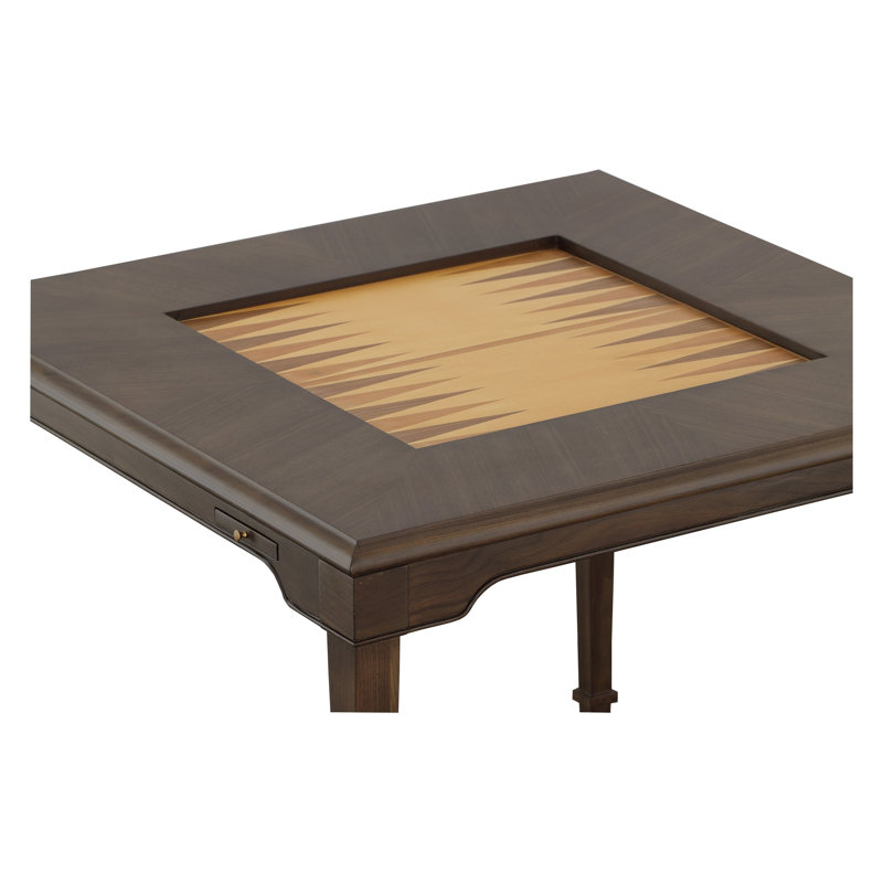 Oscar 38" 4 - Player Walnut Card Table with Cup Holders
