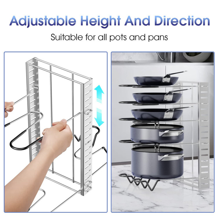 Metal Rectangle Countertop / Cabinet Pot Rack