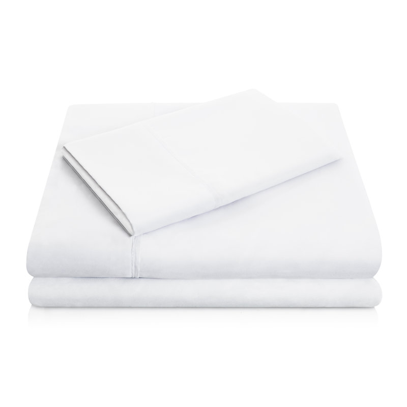 Microfiber Sheet Set, White, Cot Sheet Set with 2 Pillowcases