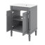 Armoire de rangement de salle de bain moderne à 2 niveaux avec grandes tablettes de rangement-71087789