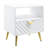 High Gloss End Table With Shelf