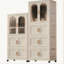Armoire de rangement de 25,59 po de large avec armoire pliante et latérale